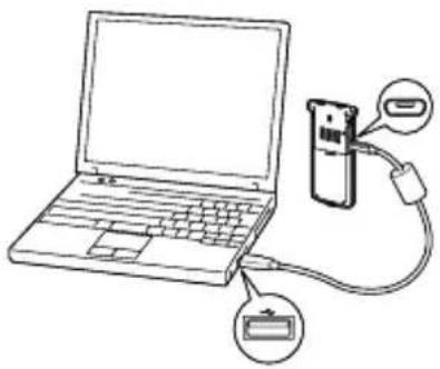 SANYO ICR-XPS01 - With the power turned off, connect the other end of the micro USB connection cable to your PC. - 1