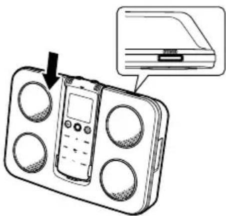 SANYO ICR-XPS01 - ■ Inserting the unit into the multi-cradle - 1