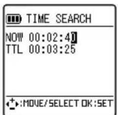 TIME SEARCH NOW 00:02:4] TTL 00:03:25 +:MOVE/SELECT OK:SET