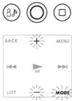 BACK MENU OK LIST MODE