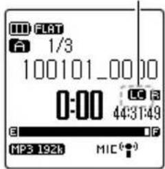 FLAT 1/3 100101_0000 0:00 LC B 44:31:49 E MP3 192k MIC(●)