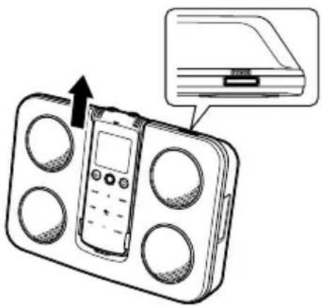 SANYO ICR-XPS01 - Remove the unit from the multi-cradle. - 1