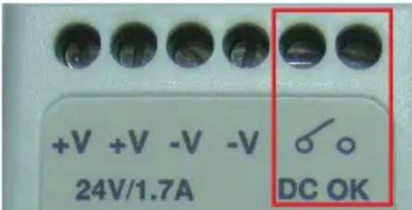 +V +V -V -V 24V/1.7A DC OK