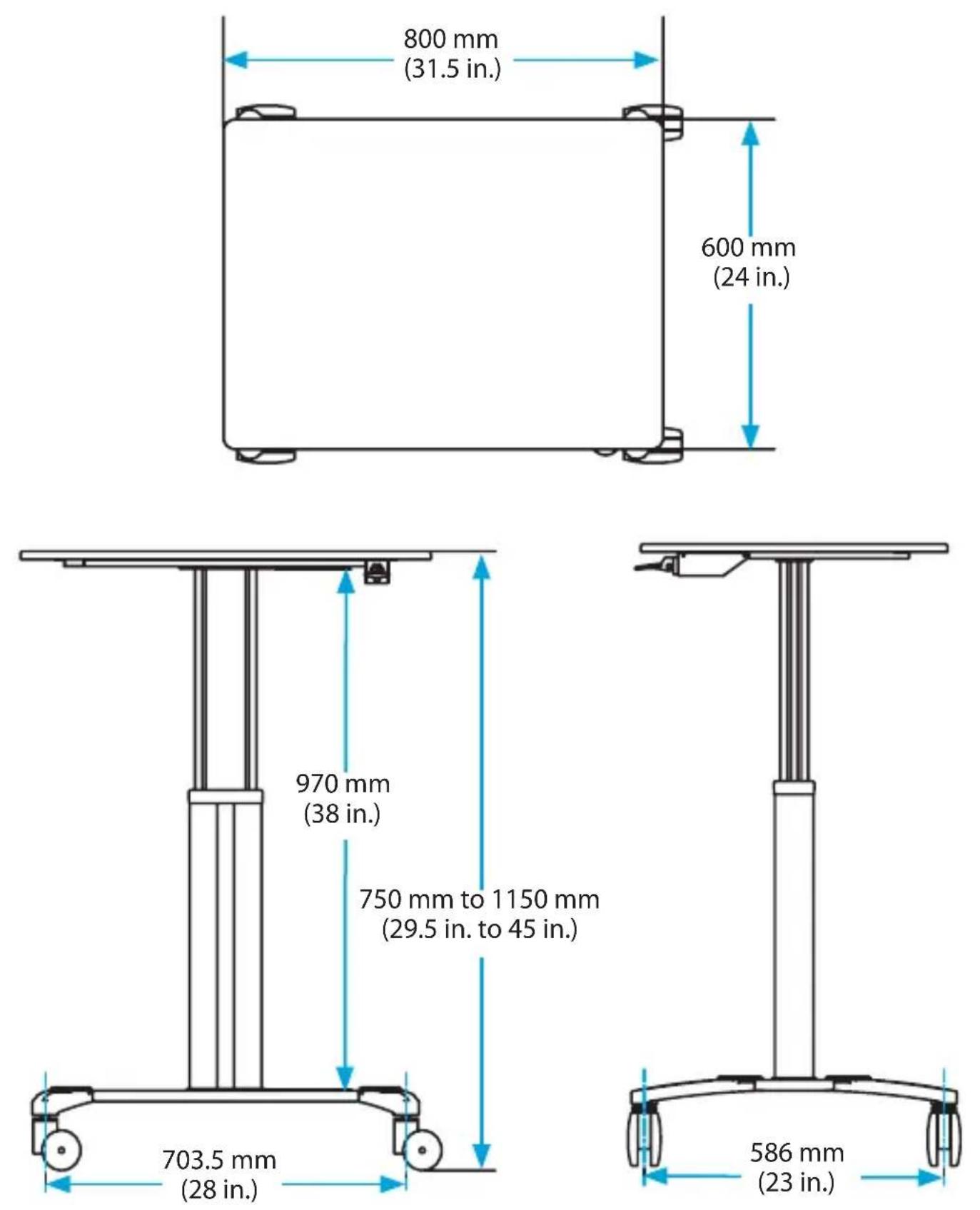 StarTech.com STSCART - Product dimensions - 1