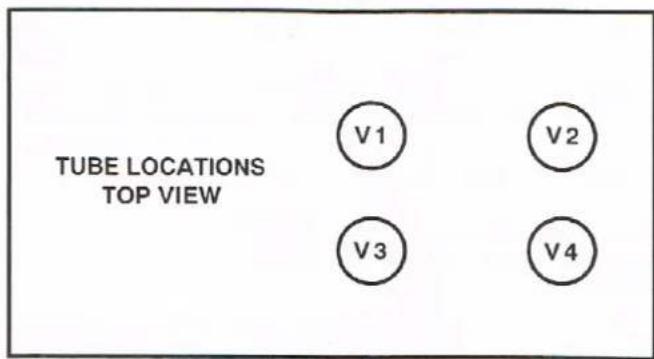 TUBE LOCATIONS TOP VIEW V1 V2 V3 V4