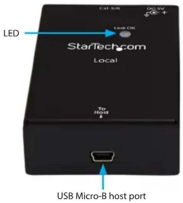 LED StarTech.com Local To Host USB Micro-B host port