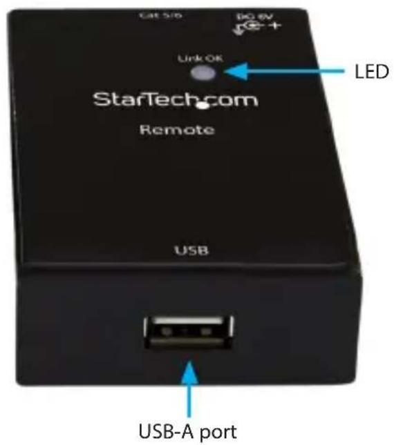 Cat 5/6 BG 8V + Link OK LED StarTech.com Remote USB USB-A port