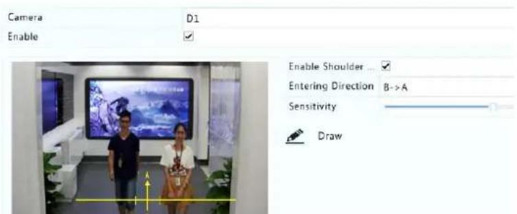 Camera Enable D1 Enable Shoulder ... Entering Direction B->A Sensitivity Draw