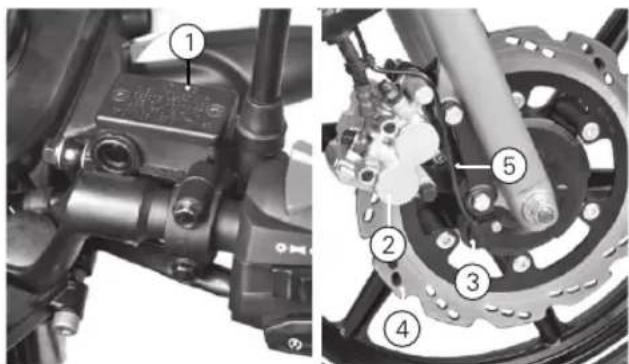Technical diagram of a mechanical assembly with numbered components, likely for automotive or automotive maintenance.
