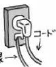 MITSUBISHI MR-RX46C-W - 電源プラグはコードを下向きにし刃の根元まで差し込む - 1