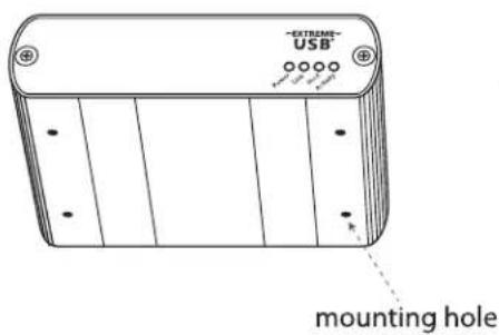 "EXTREME USB" mounting hole