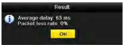 Result Average delay: 63 ms Packet loss rate: 0% OK