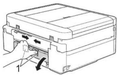 BROTHER DCP-J567N - 本体背面の紙づまり解除カバーを開く - 1