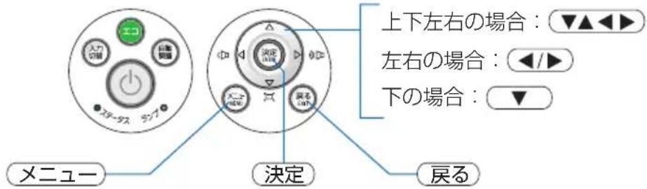 NEC NP-UM351WJL - ●本体の操作ボタン - 1