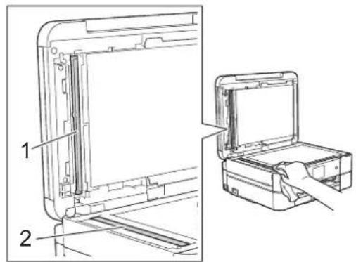 BROTHER DCP-J572N - ADF 読み取り部を拭く (DCP-J972N/J973N、MFC-J893N のみ) - 1