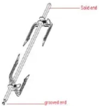 Solid end grooved end