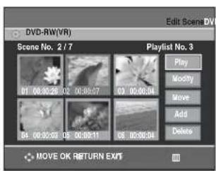 SAMSUNG DVD-R131 - Egy jelenet módosítása (cseréje) - 1