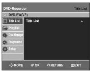 SAMSUNG DVD-R131 - Použití tlačítka MENU - 1