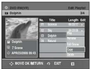 SAMSUNG DVD-R131 - Použití tlačítka MENU - 2