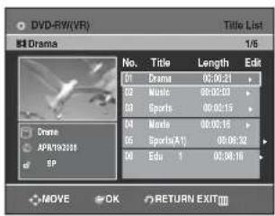 SAMSUNG DVD-R131 - Použití tlačítka MENU - 1