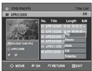 SAMSUNG DVD-R131 - Použití tlačítka MENU - 3