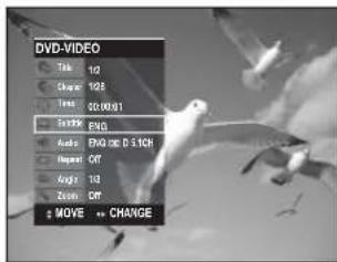 DVD-VIDEO Title 1/2 Resolution 1025 Time 00:00:01 Save ENI Audio ENQ DIC D 5.1CH Height CYT Angle 1/2 Zoom CYT MOVE ++ CHANGE