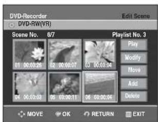 SAMSUNG DVD-R131 - Přesunutí scény (změna pozice scény) - 3