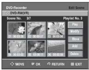 SAMSUNG DVD-R131 - Přesunutí scény (změna pozice scény) - 1