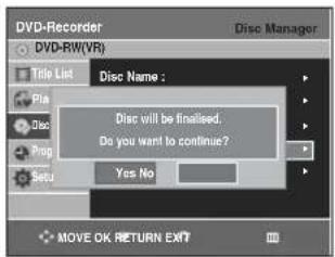 SAMSUNG DVD-R131 - Dokončení disku - 7