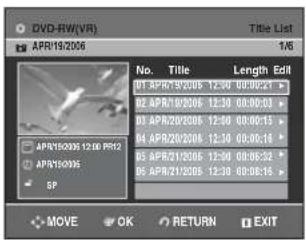 SAMSUNG DVD-R131 - A TITLE LIST gomb bal - 1