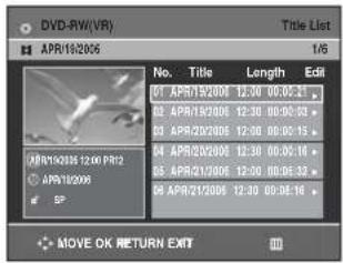 SAMSUNG DVD-R131 - Použití tlačítka MENU - 2