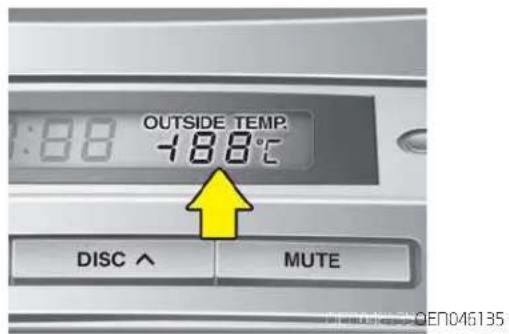 OUTSIDE TEMP -188°C DISC ^ MUTE