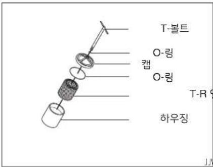 T-볼트 O-림 캡 O-림 T-R 하우징