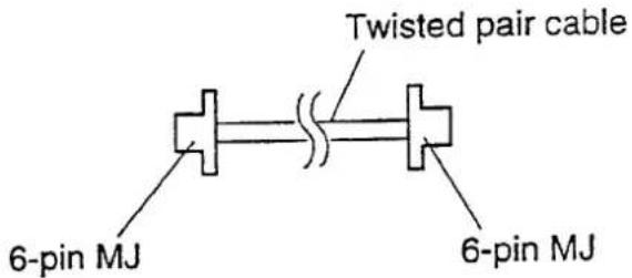 Twisted pair cable 6-pin MJ 6-pin MJ