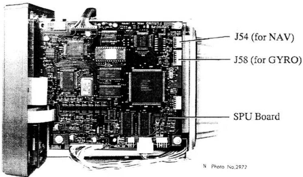 J54 (for NAV) J58 (for GYRO) SPU Board N Photo No.2972