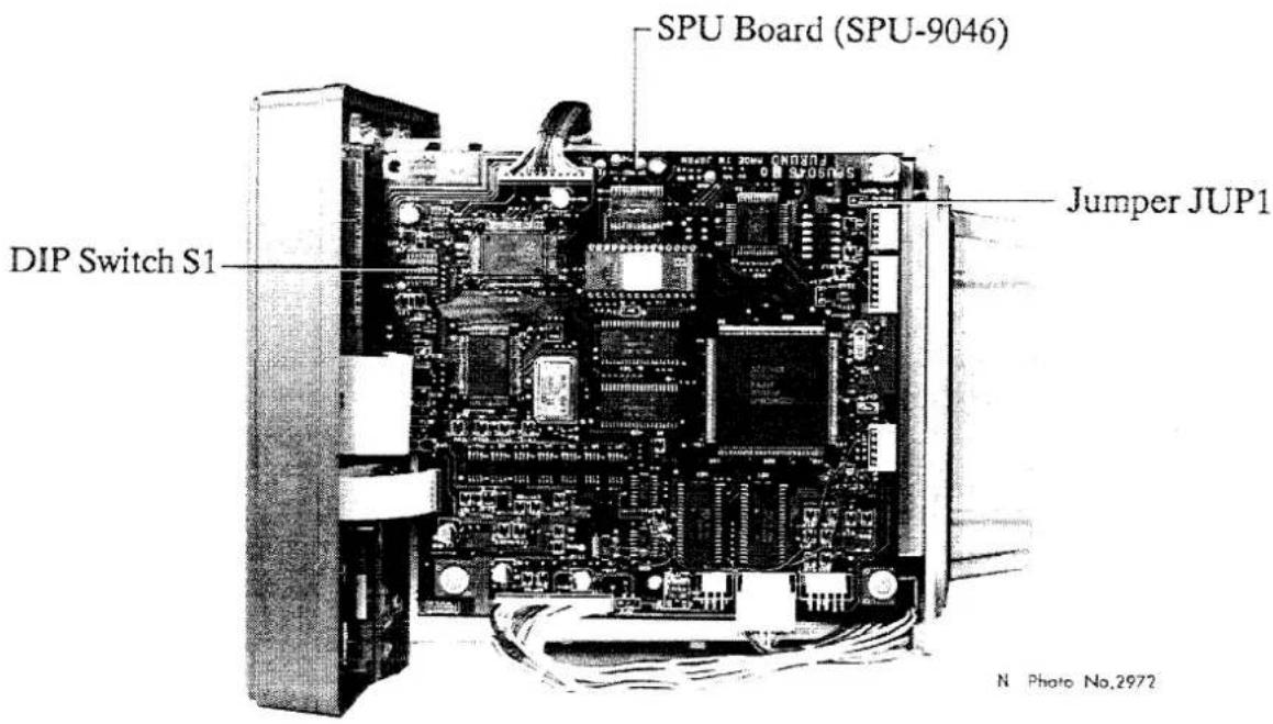 SPU Board (SPU-9046) Jumper JUP1 DIP Switch S1 N Photo No.2972