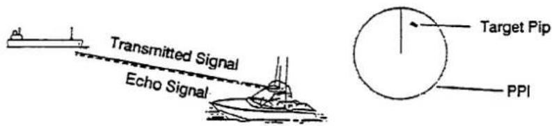 Transmitted Signal Echo Signal Target Pip PPI