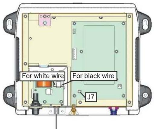 For white wire For black wire J7