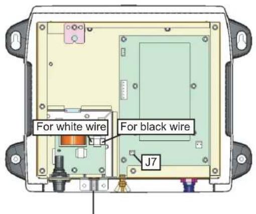 For white wire For black wire J7
