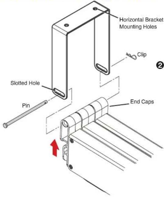 Horizontal Bracket Mounting Holes Clip Slotted Hole Pin End Caps