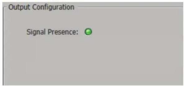 Output Configuration Signal Presence: ●