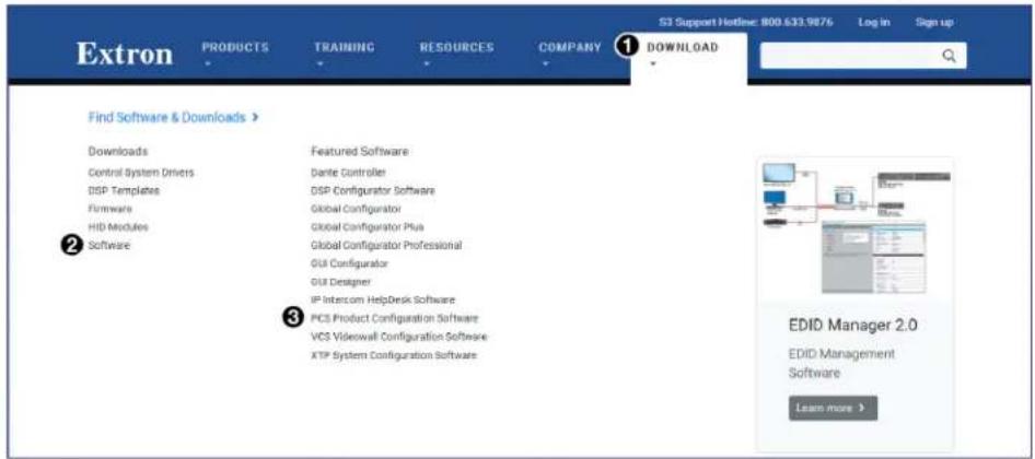 Extron PRODUCTS TRAINING RESOURCES COMPANY 1 DOWNLOAD Find Software & Downloads > Downloads Control System Drivers DSP Templates Firmware HID Modules Software Featured Software Dante Controller DSP Configurator Software Global Configurator Global Configurator Plus Global Configurator Professional GUI Configurator GUI Designer IP Intercom HelpDesk Software PCS Product Configuration Software VCS Videowall Configuration Software XTP System Configuration Software EDID Manager 2.0 EDID Management Software Learn more >