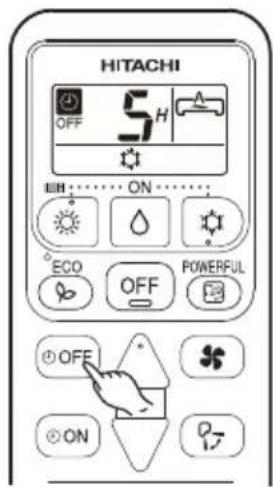 HITACHI RAS-X10EAG - OFF TIME setting - 2
