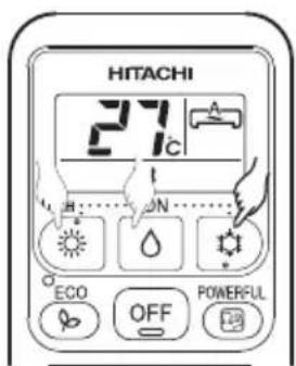 HITACHI 27°C ECO OFF POWERFUL