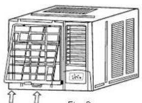Line drawing of a server rack unit with ventilation grilles and ventilation ducts (no text or symbols)