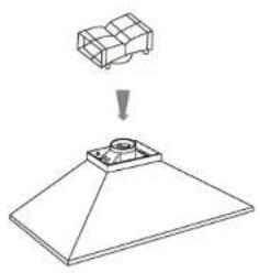 FRIGIDAIRE FJWA369TBIS - Install bottom section of telescopic flue cover - 1