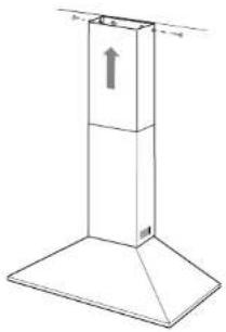 FRIGIDAIRE FJWA369TBIS - Install top section of telescopic flue cover - 2