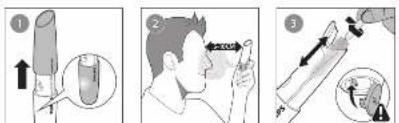 Illustration showing three-step instructions for using a pen to interact with a person, including magnified views and instructional arrows.