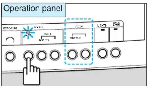 Operation panel EXPOSURE LOCKS ROOM LIGHT WAIT WAIT WAIT WAIT WAIT
