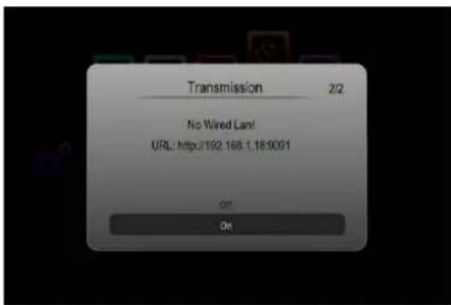 Transmission 2/2 No Wired Lam! URL: http://192.168.1.18:0031 off On